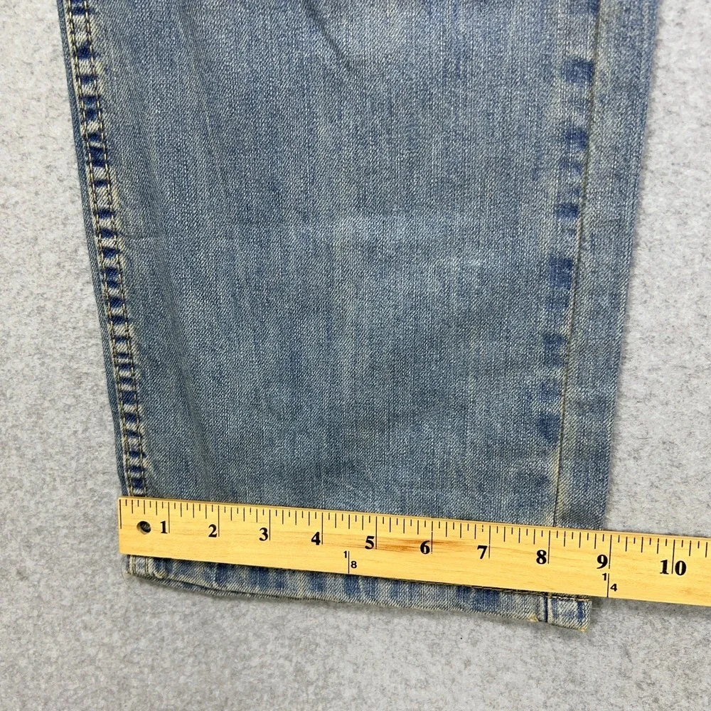 Levi's Jeans Men's 36x34 Blue Denim Distressed Relaxed Fit Straight Leg Modern